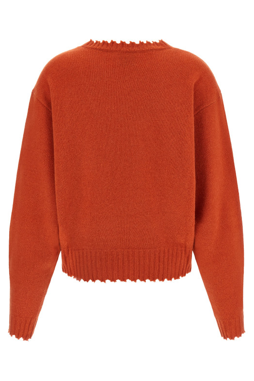 Fringed hem sweater orange