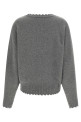 Fringed hem sweater Gray