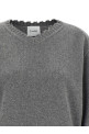 Fringed hem sweater Gray