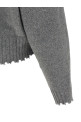 Fringed hem sweater Gray