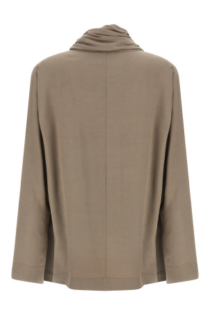Draped panel blouse Gray