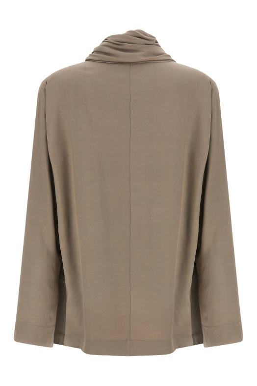Draped panel blouse Gray