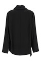 Draped panel blouse Black