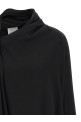 Draped panel blouse Black