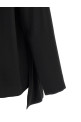 Draped panel blouse Black