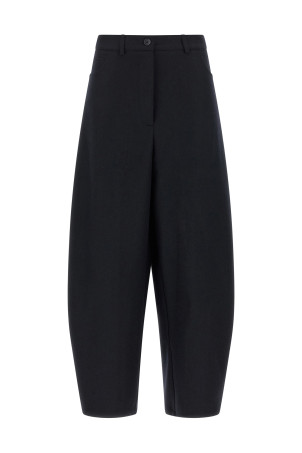 Barrel silhouette pants Black