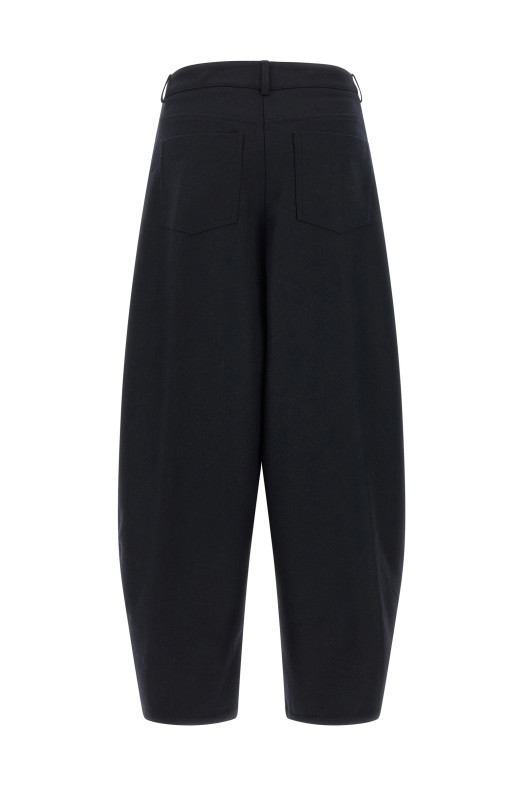 Barrel silhouette pants Black