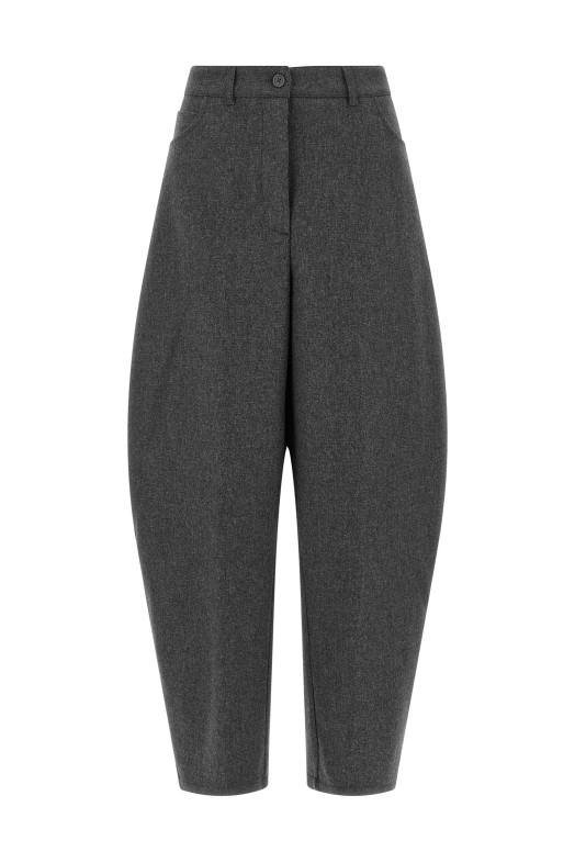 Barrel silhouette pants Gray