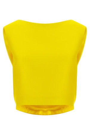 Draped crop top Yellow