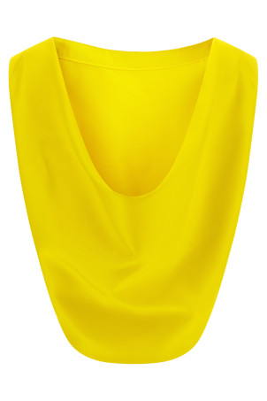 Draped crop top Yellow