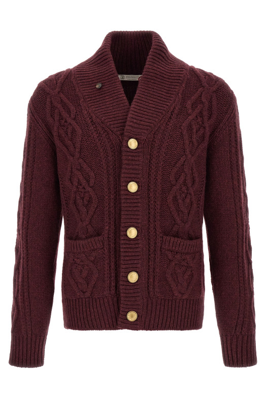 Cardigan cashmere Piuma Bordeaux