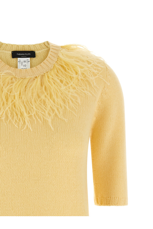Feather sweater Yellow