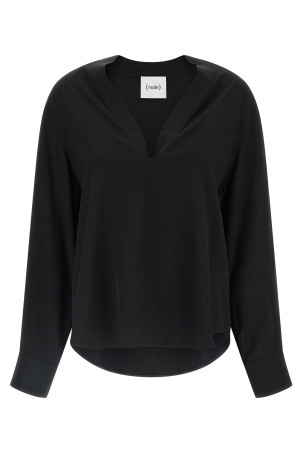 V-neck blouse Black