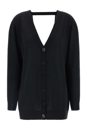 Front/back cardigan Black