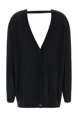 Front/back cardigan Black