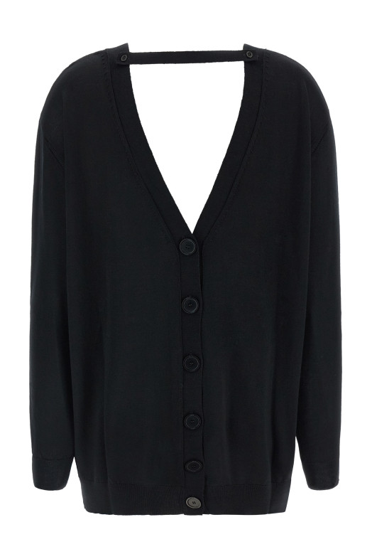 Front/back cardigan Black