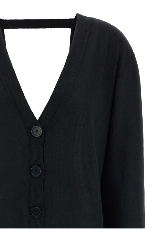 Front/back cardigan Black