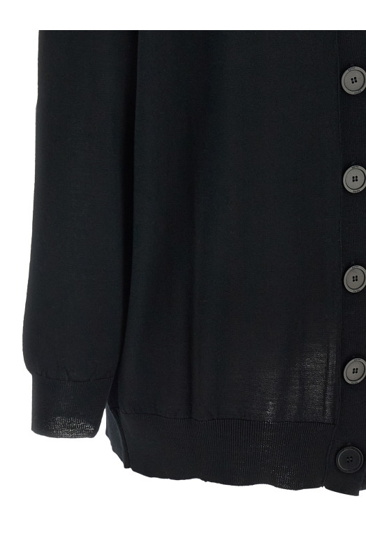 Front/back cardigan Black