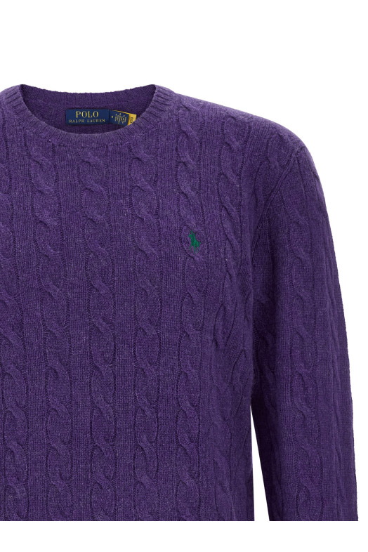 Braided sweater Purple