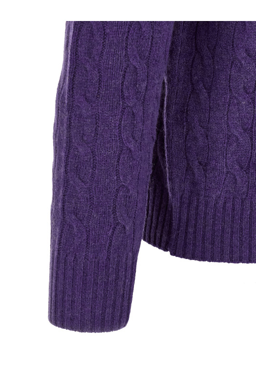 Braided sweater Purple