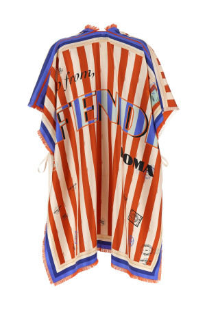 'Pequin' print poncho Multicolor