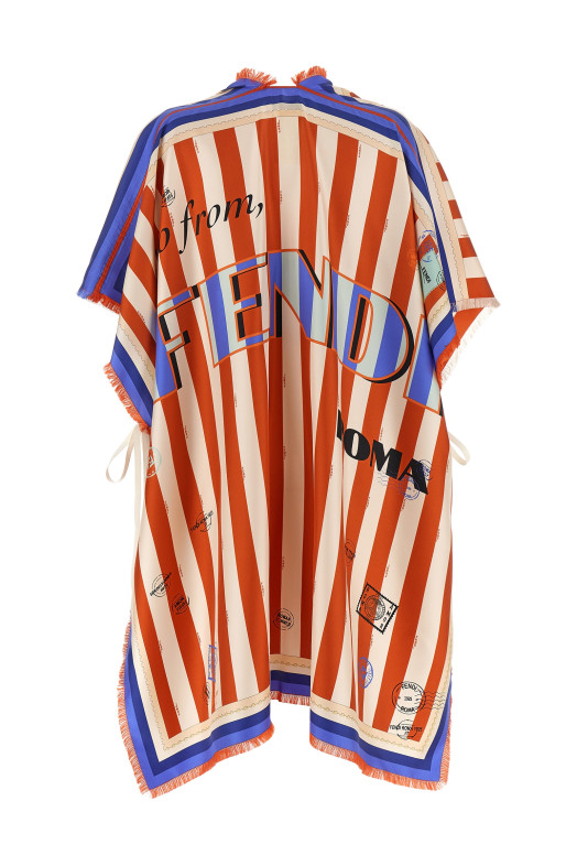 'Pequin' print poncho Multicolor