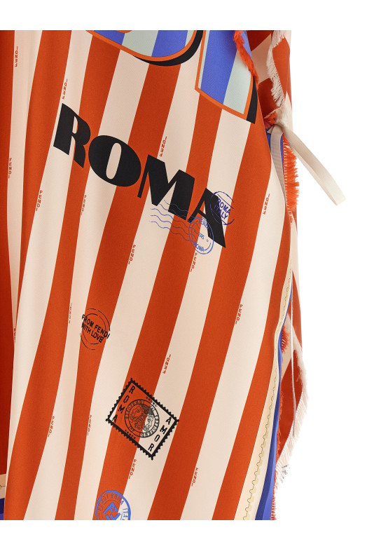 'Pequin' print poncho Multicolor