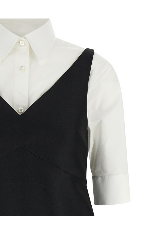 'Chemisier Ibrido' dress Black-grey