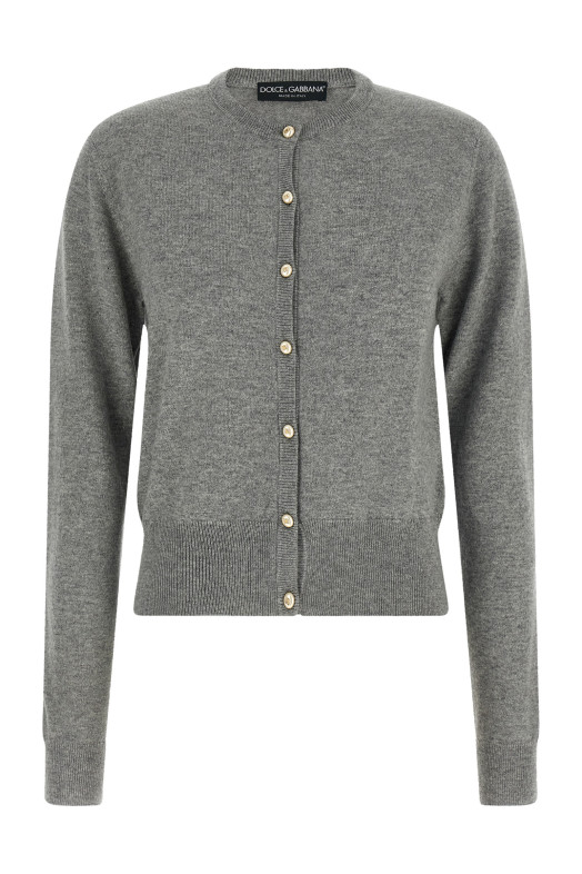 Logo buttons cardigan Gray