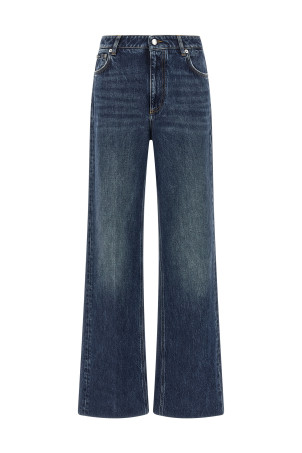 Logo plaque jeans Blue