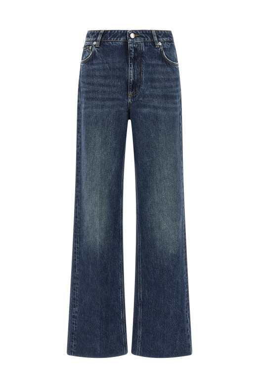 Logo plaque jeans Blue