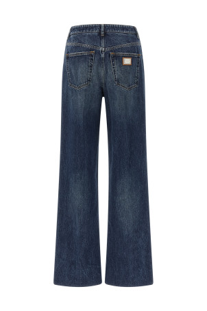 Logo plaque jeans Blue
