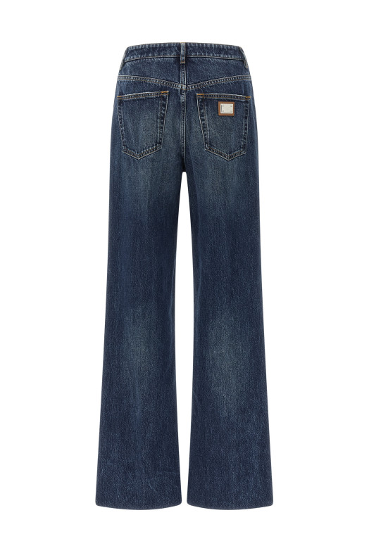 Logo plaque jeans Blue