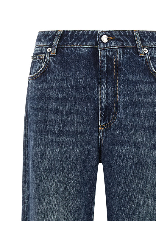 Logo plaque jeans Blue