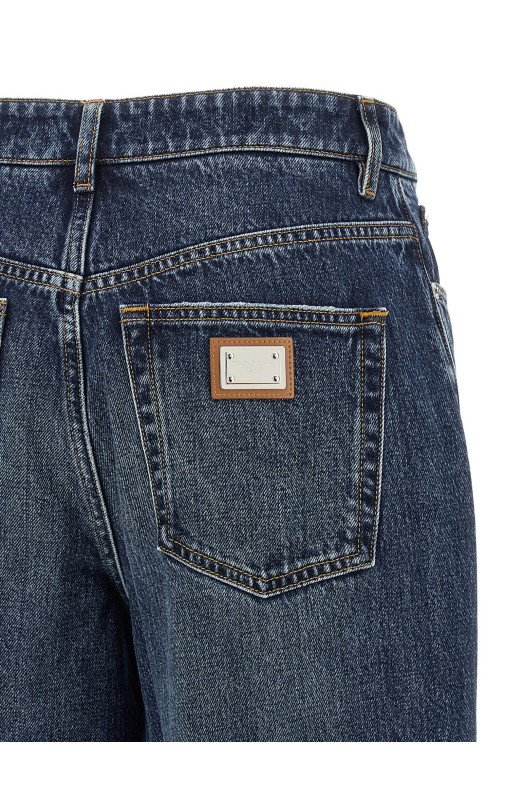 Logo plaque jeans Blue