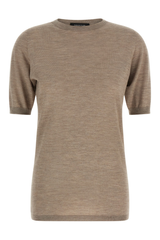 Cashmere and silk sweater Beige