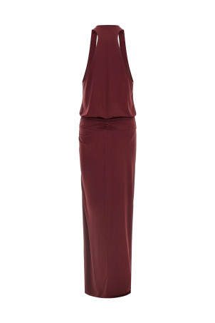 'Juno' dress Bordeaux