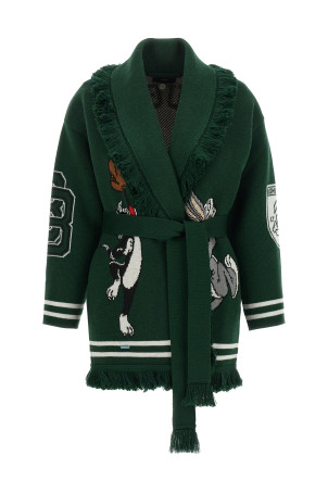 'Sporty Bugs Bunny & Sylvester' cardigan  Green