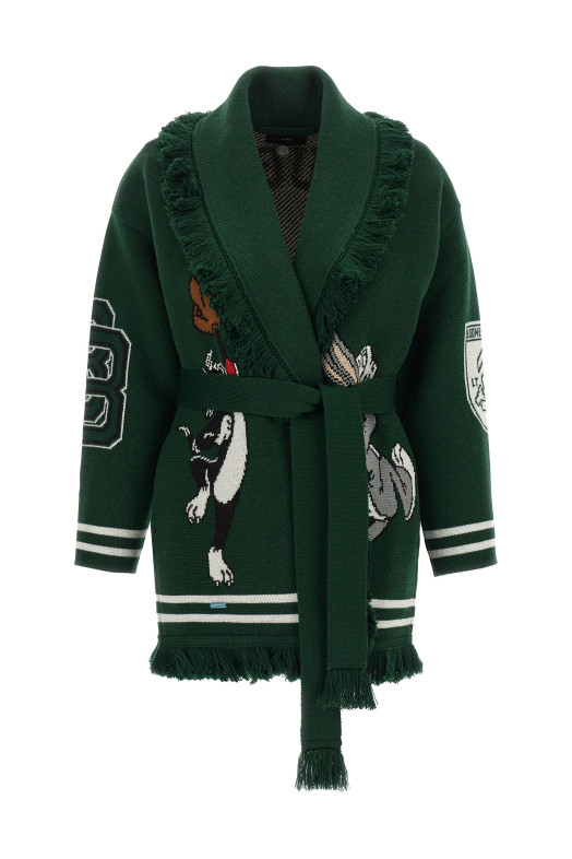 'Sporty Bugs Bunny & Sylvester' cardigan  Green