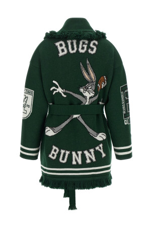 'Sporty Bugs Bunny & Sylvester' cardigan  Green