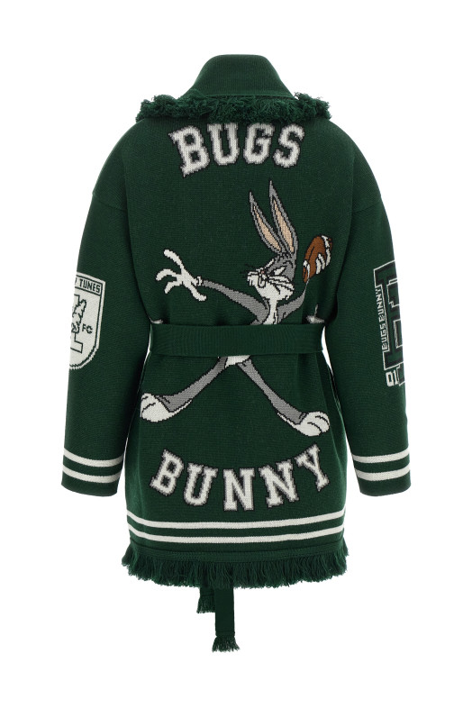 'Sporty Bugs Bunny & Sylvester' cardigan  Green
