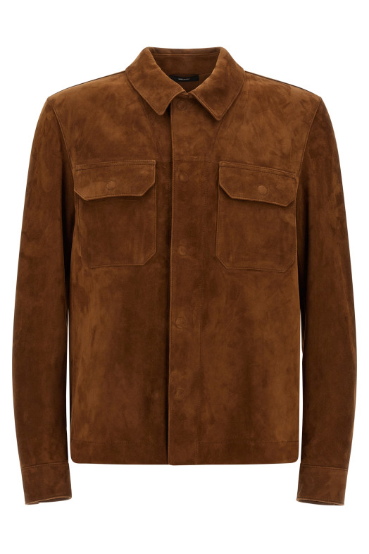 Suede overshirt Brown