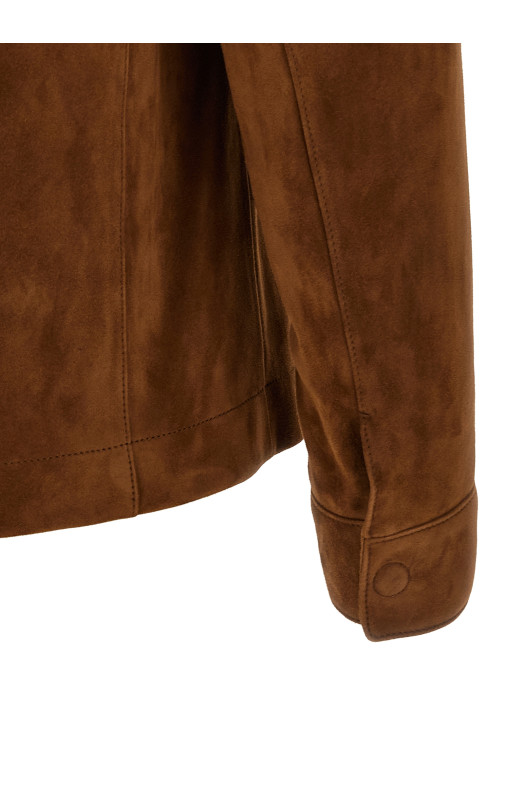 Suede overshirt Brown