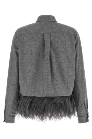 Feather shirt Gray