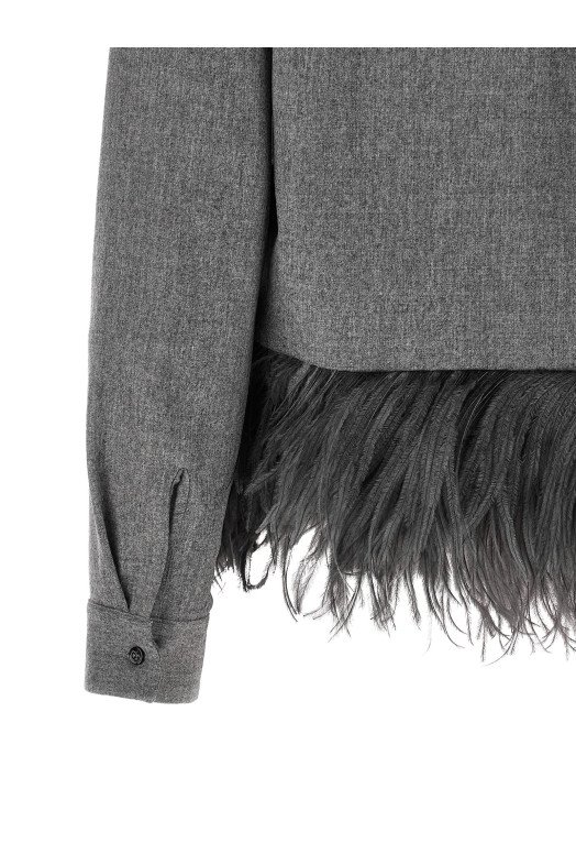Feather shirt Gray