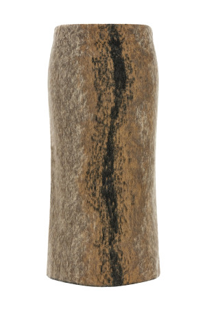 Wool and alpaca skirt Brown