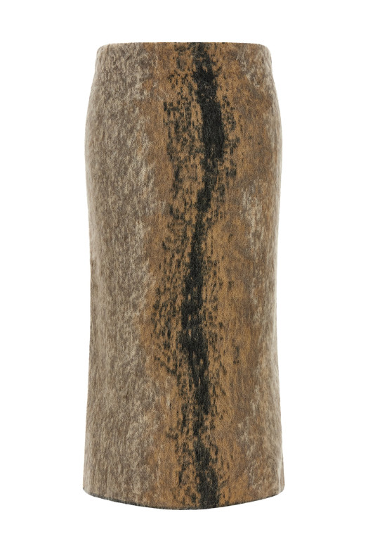 Wool and alpaca skirt Brown