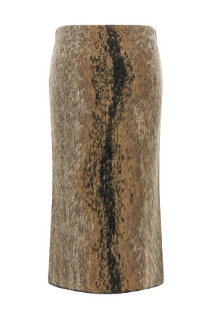 Wool and alpaca skirt Brown