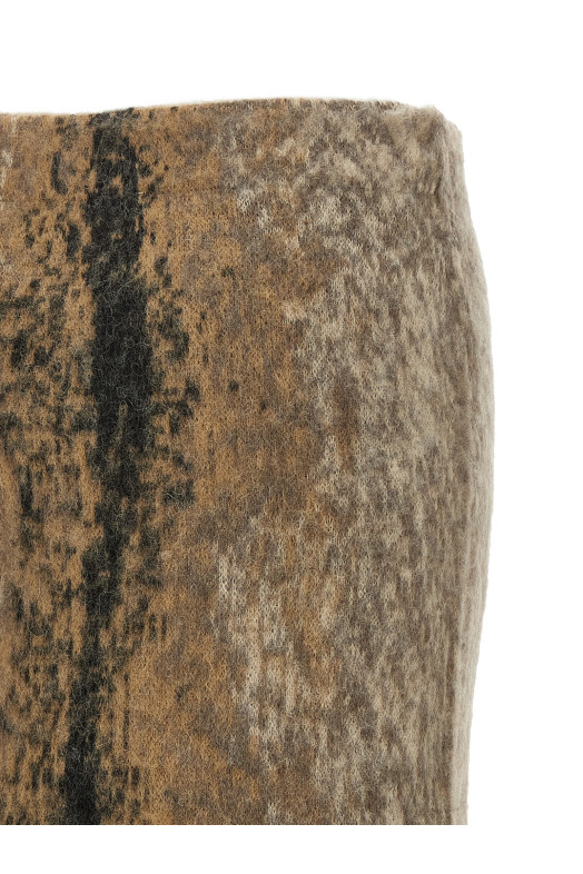 Wool and alpaca skirt Brown