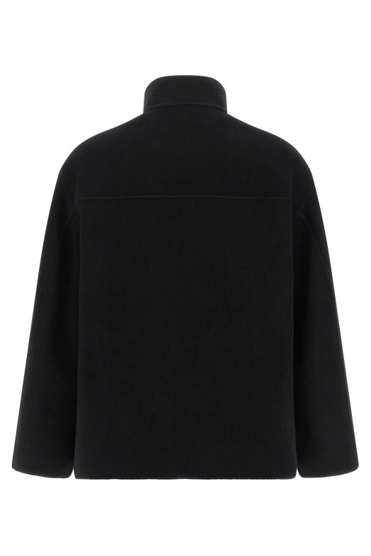 Double wool coat Black